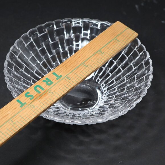 Nachtmann Bossa Nova Crystal Bowl Fine Bavarian Glass Serving Dish Basket Weave - Picture 7 of 10